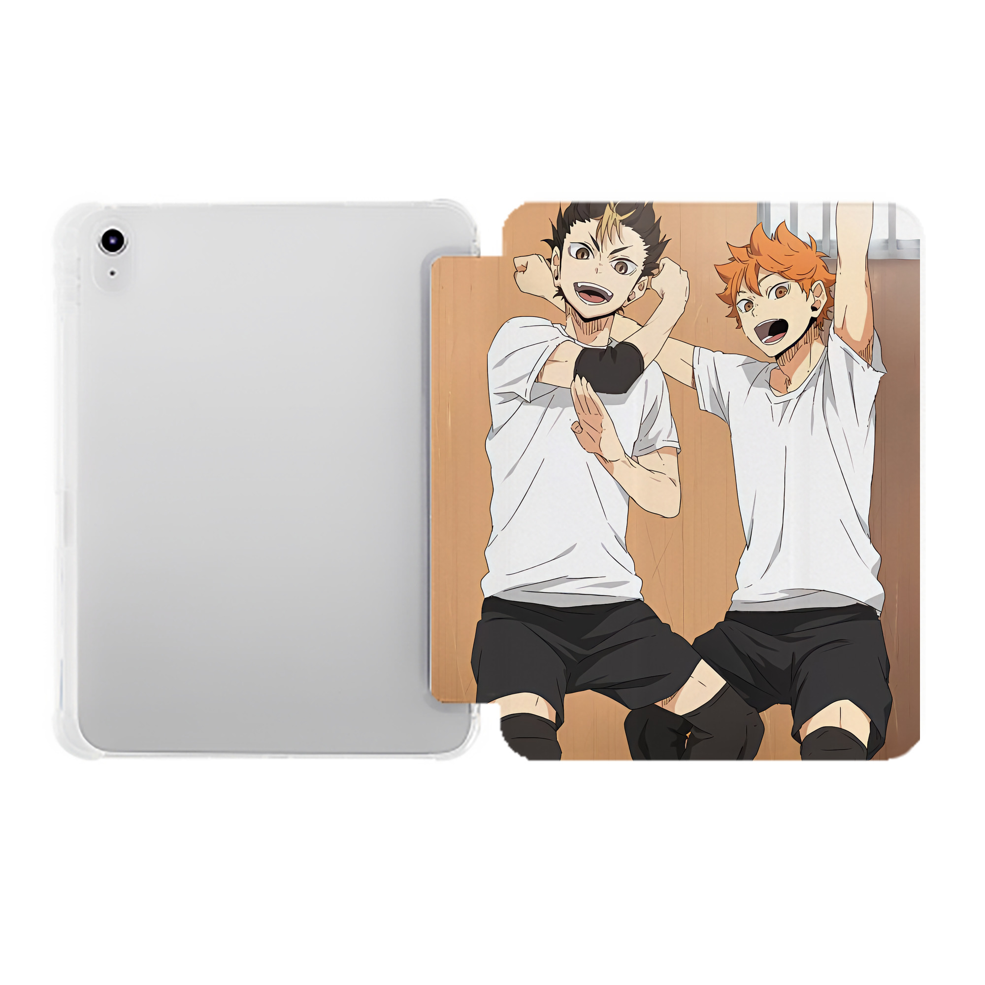 （画像用） ハイキュー!! Haikyu!! IPad ケース ペン収納付き 三つ折りスタンド PUレザー×シリコン 対応機種9.5/10.5/10.9インチ